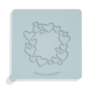 Hearts Circle Tuile Mold · Top view