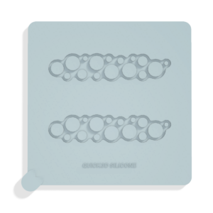 Bubble Cluster Strip Tuile Mold (2 cavities) · Top view