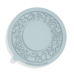Floral Wreath Frame Tuile Mold · Top view